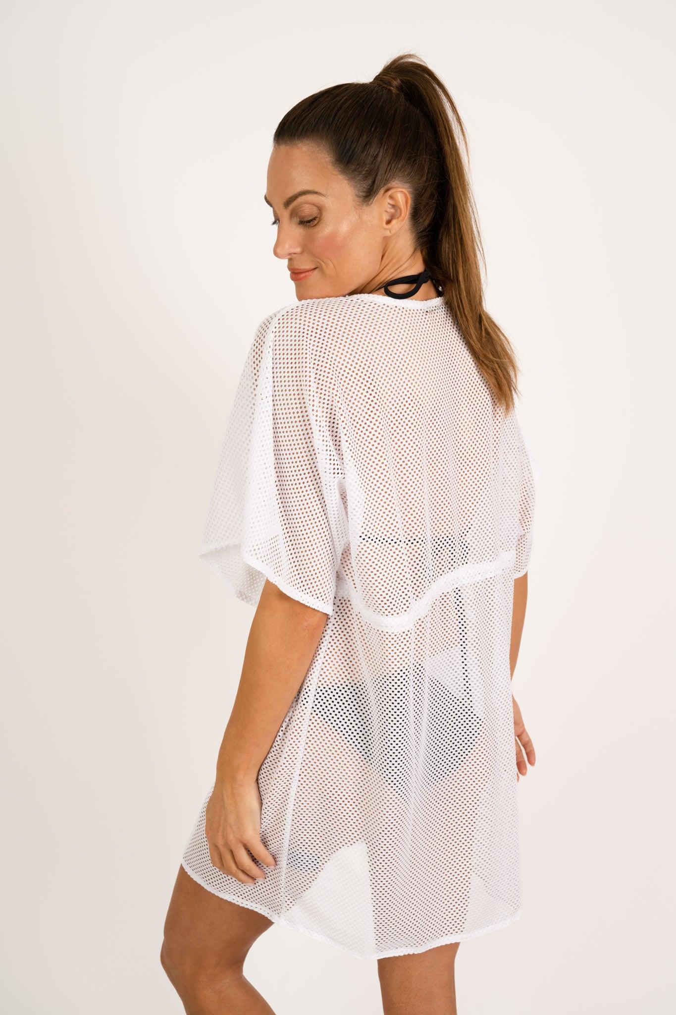 Hermosa Cover Up White Cover Up Neon Skull