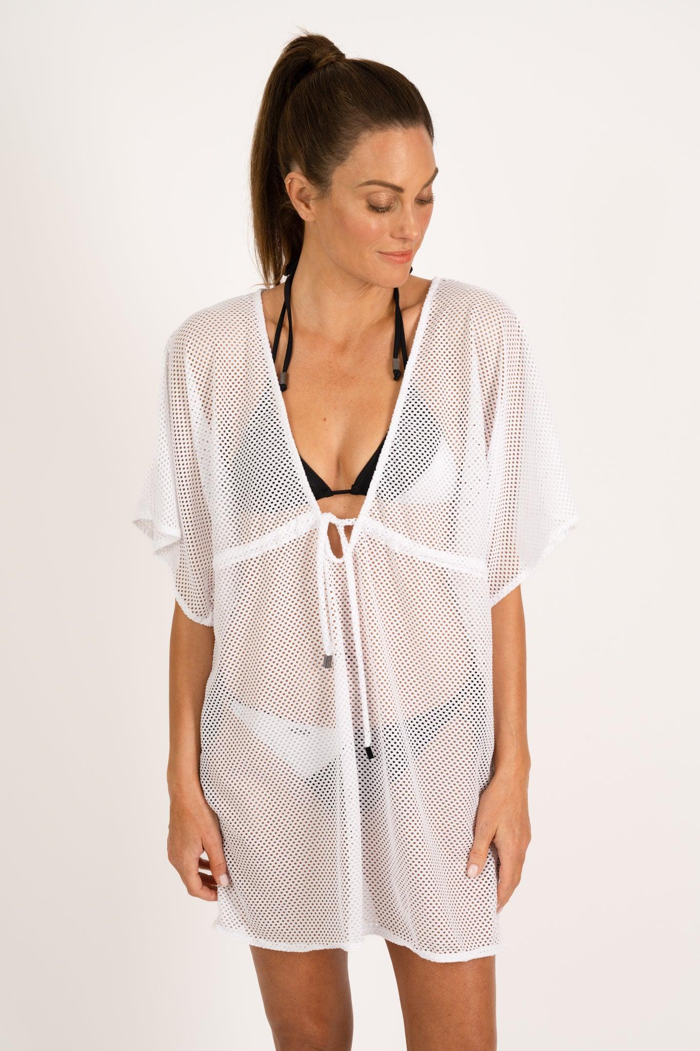 Hermosa Cover Up White Cover Up Neon Skull