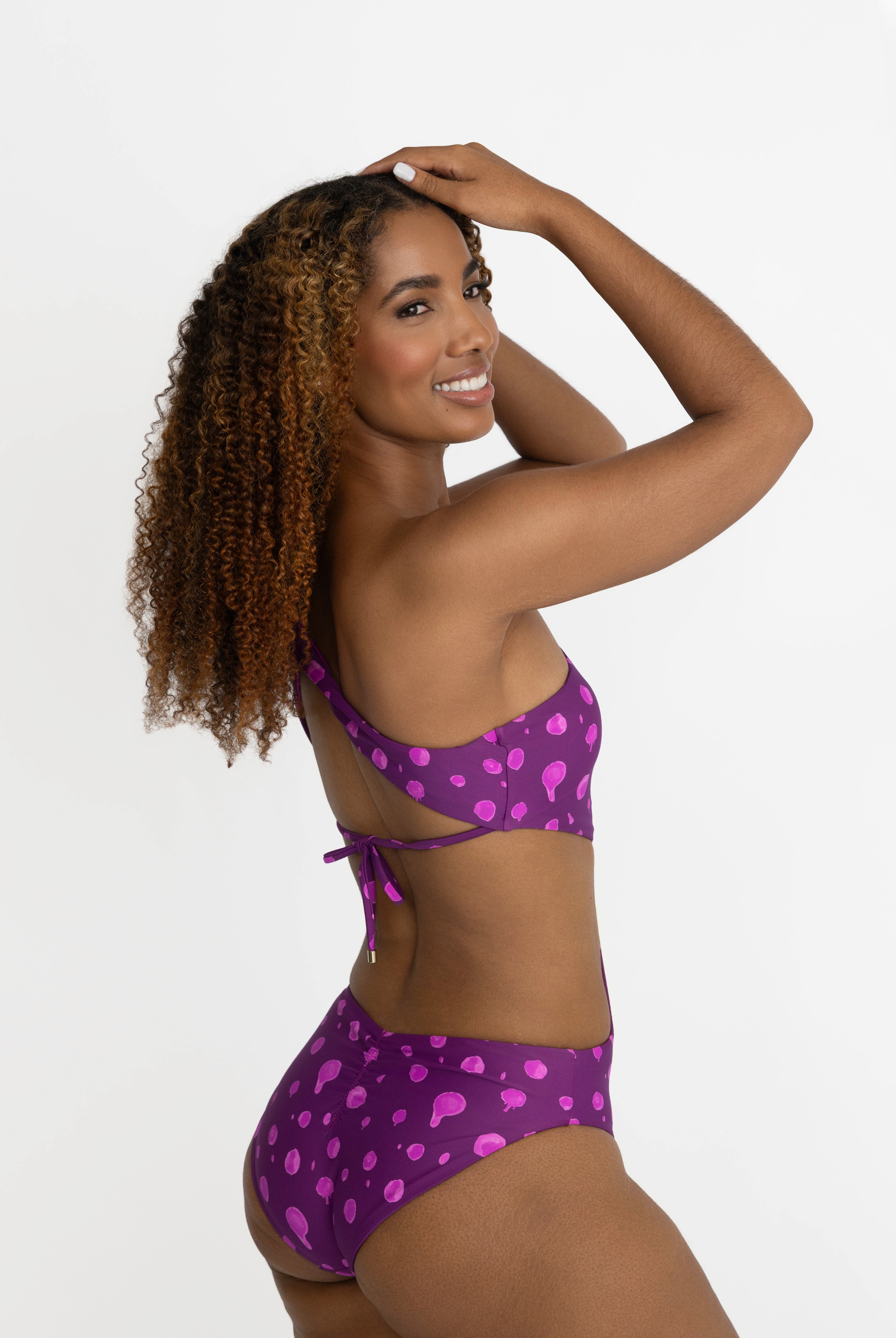 Bahia One Piece Drippy Polka Dot One Piece Neon Skull