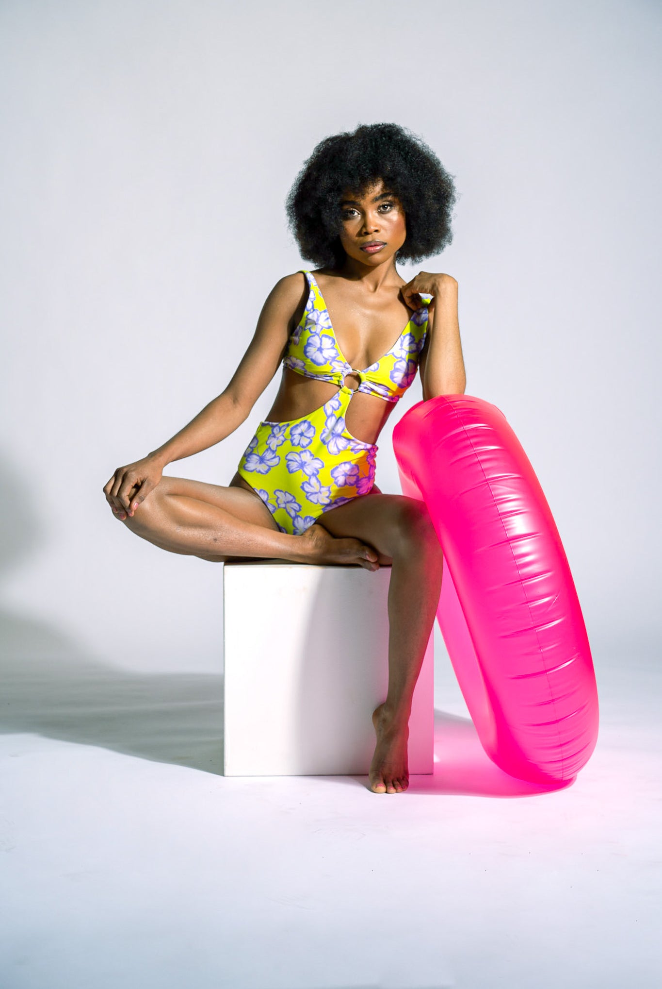 Carmen One piece - Electirc Hibiscus One Piece Neon Skull
