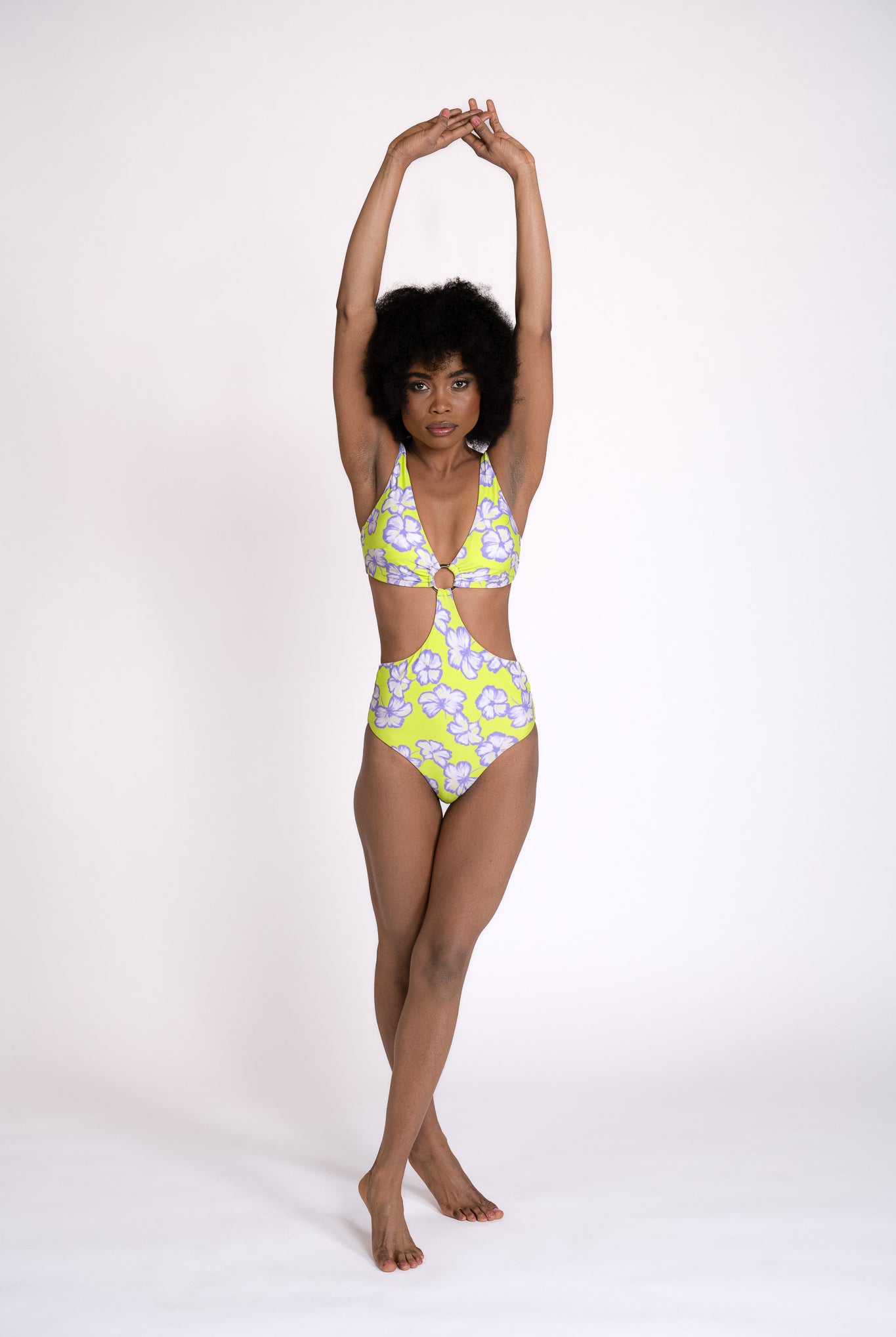 Carmen One piece - Electirc Hibiscus One Piece Neon Skull