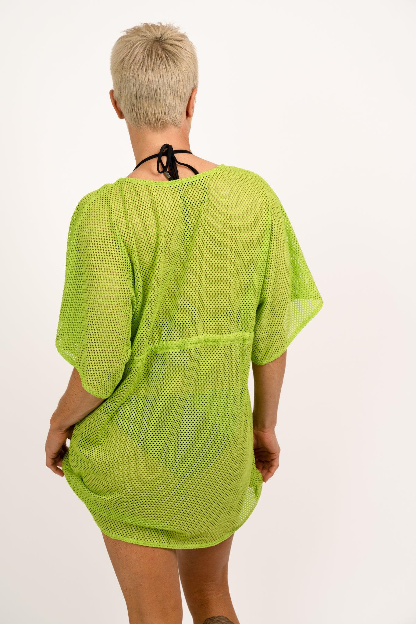 Hermosa Cover Up Lime Cover Up Neon Skull