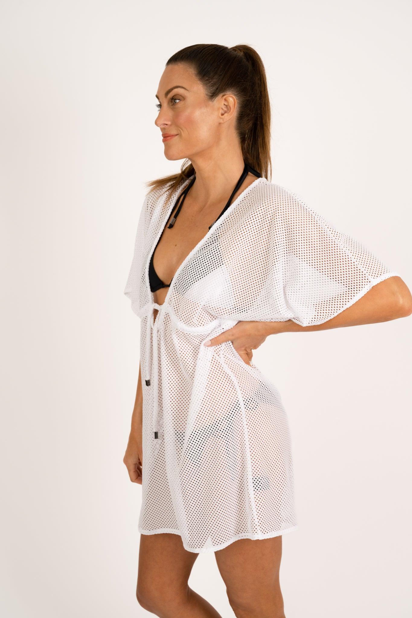 Hermosa Cover Up White Cover Up Neon Skull