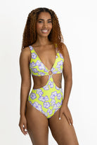 Carmen One piece - Electric Hibiscus One Piece Neon Skull