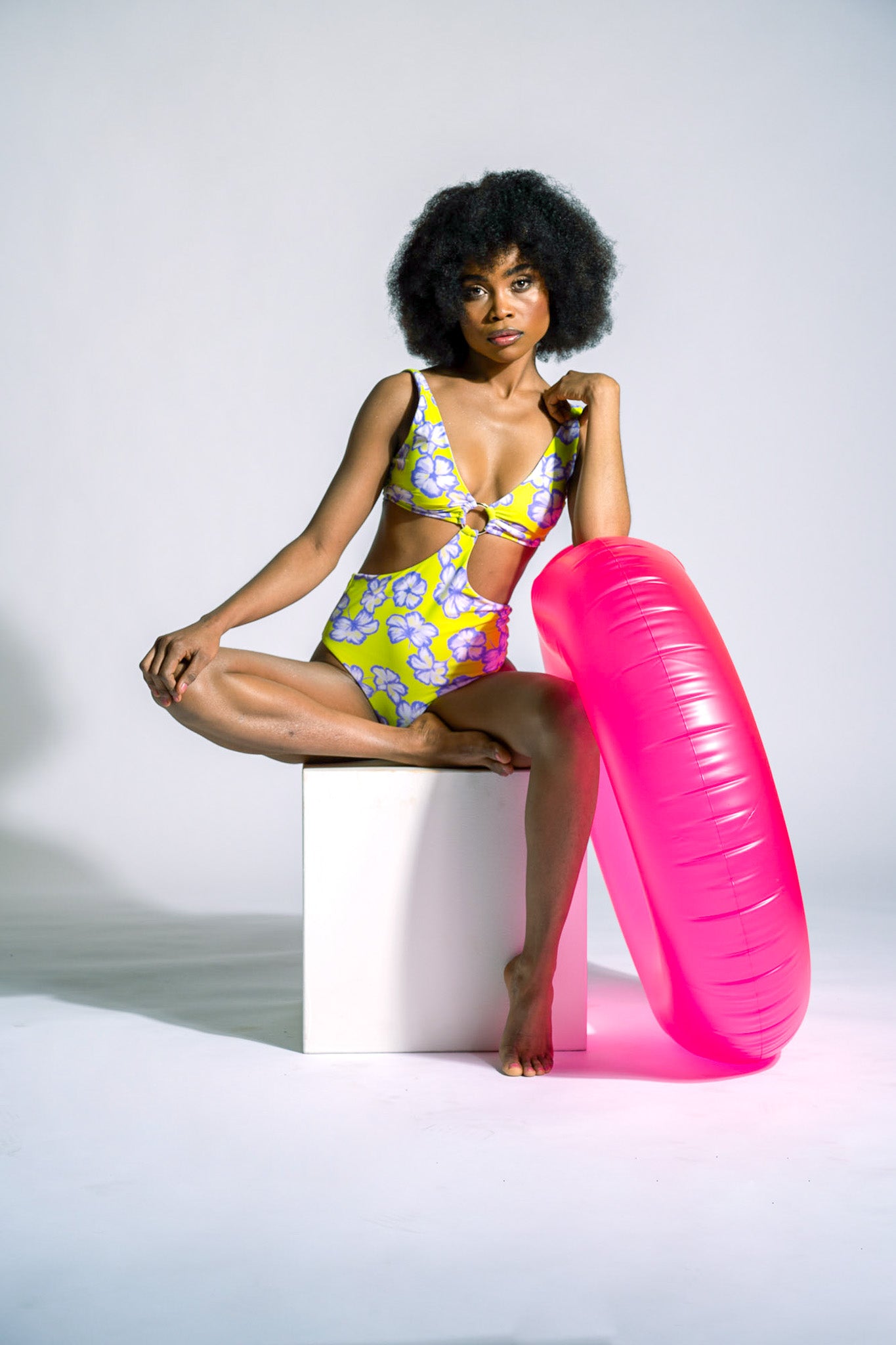 Carmen One piece - Electirc Hibiscus One Piece Neon Skull